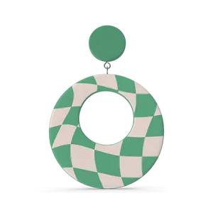 Green Oval Earring 171 thumbnail