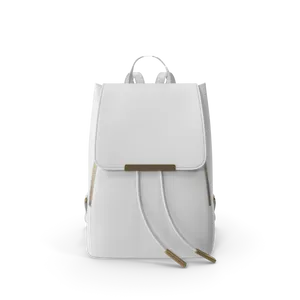 White Faux Leather Backpack thumbnail
